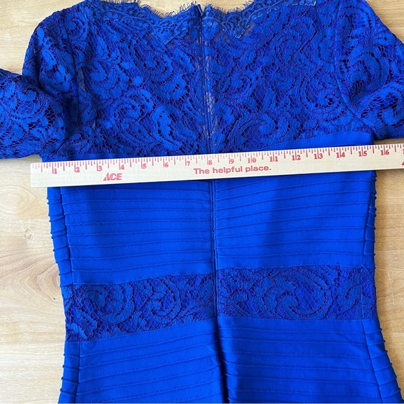 TADASHI SHOJI DRESS S BLOUSON FITTED LACE WEDDING MOTHER OF BRIDE GROOM  ELEGANT - Picture 9 of 12